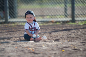 Baseball first birthday photo